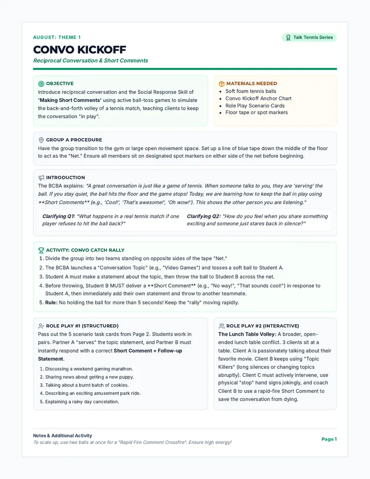 Convo Kickoff Lesson Pack