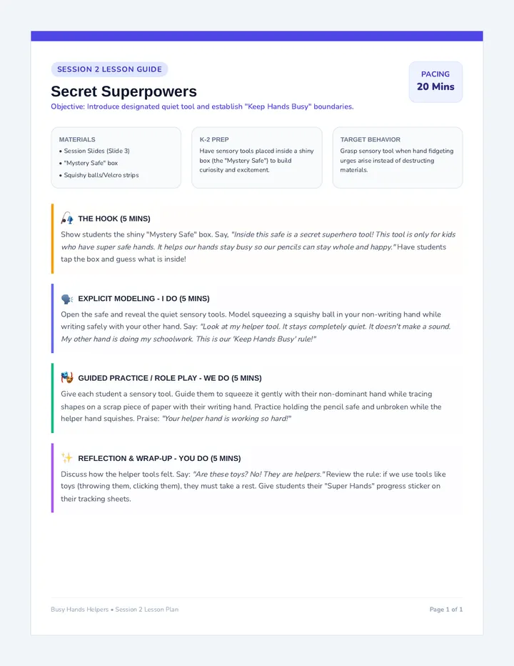 Secret Superpowers Lesson Guide