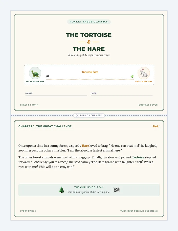 Slow Steady Foldable Booklet