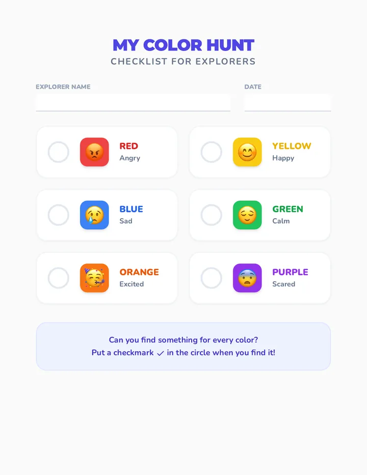 Rainbow Hunt Checklist