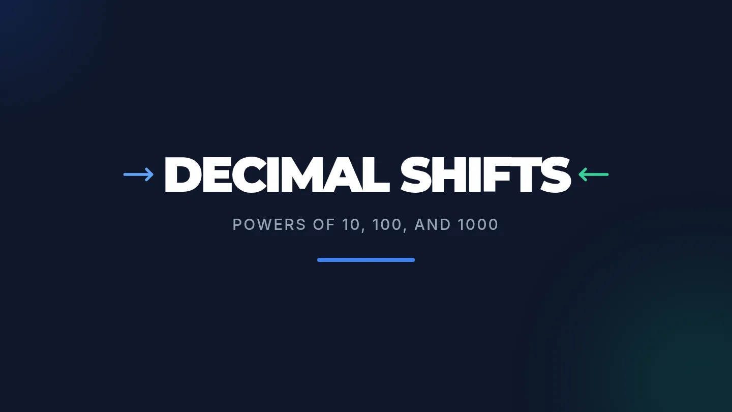 Decimal Shifts Slides
