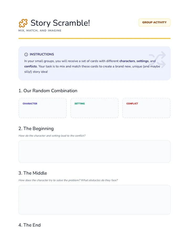 Story Scramble Activity