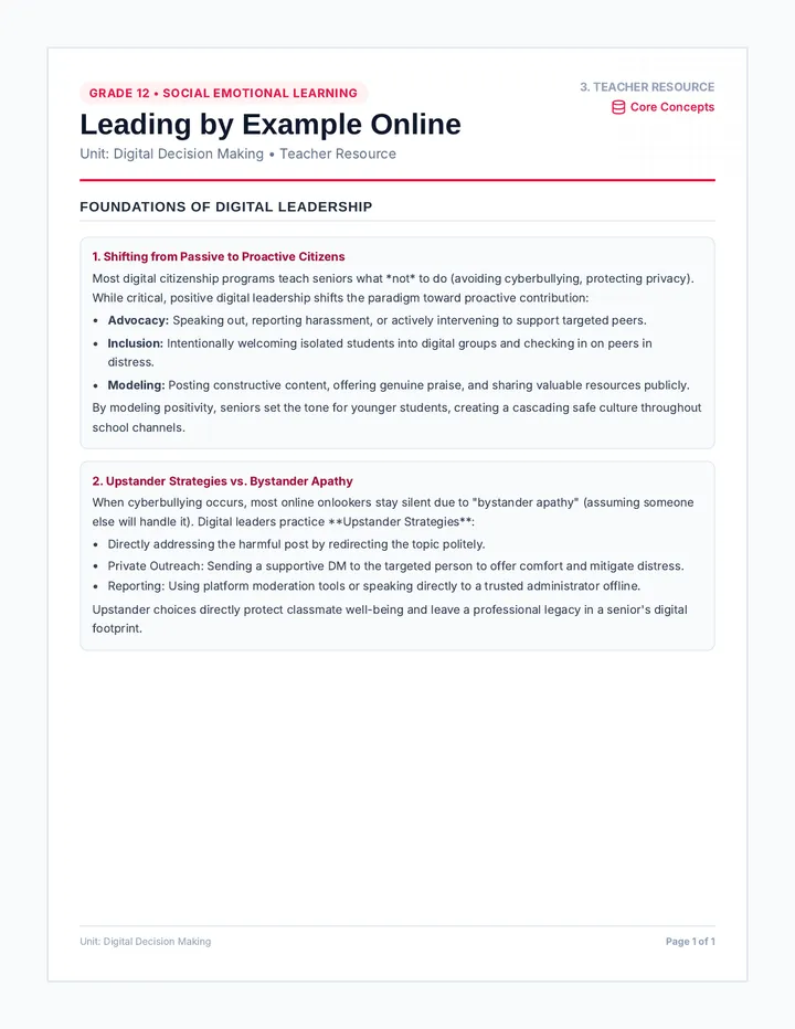 Leadership Teacher Resource