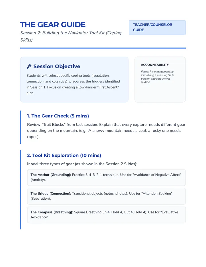 Gear Up Guide Teacher Resource