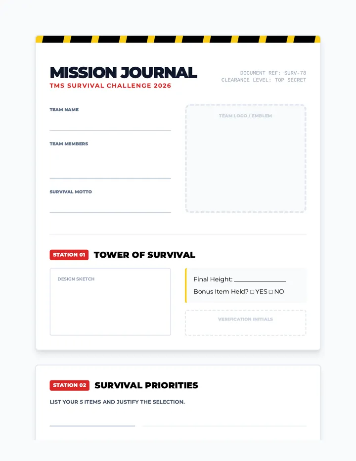 Survival Mission Journal