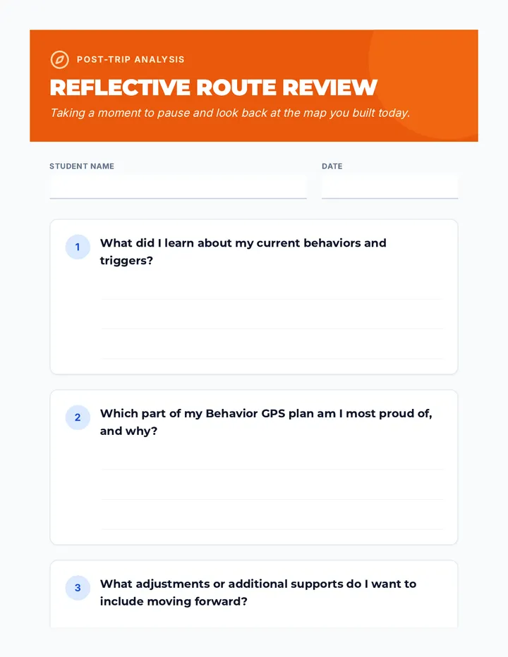 Reflective Route Review Reflection