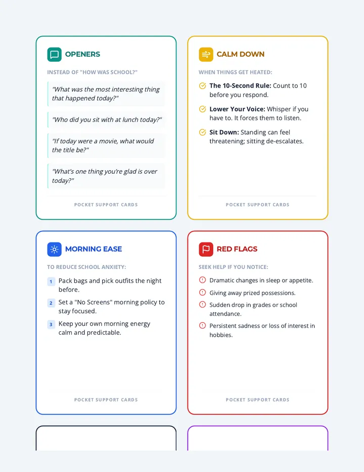 Pocket Support Cards