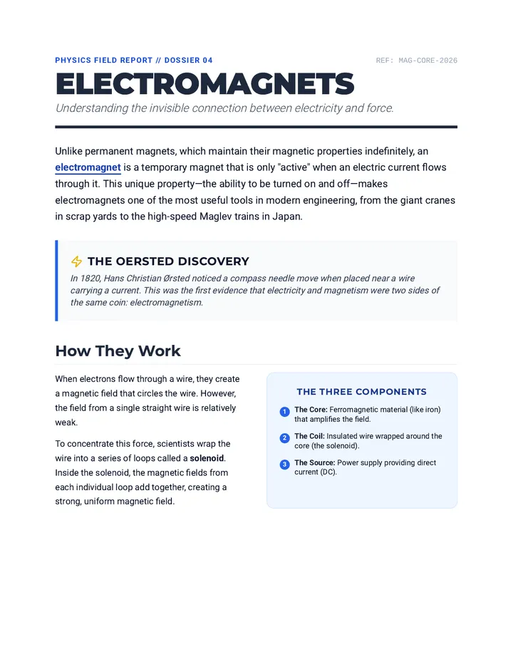 Electromagnet Power Article
