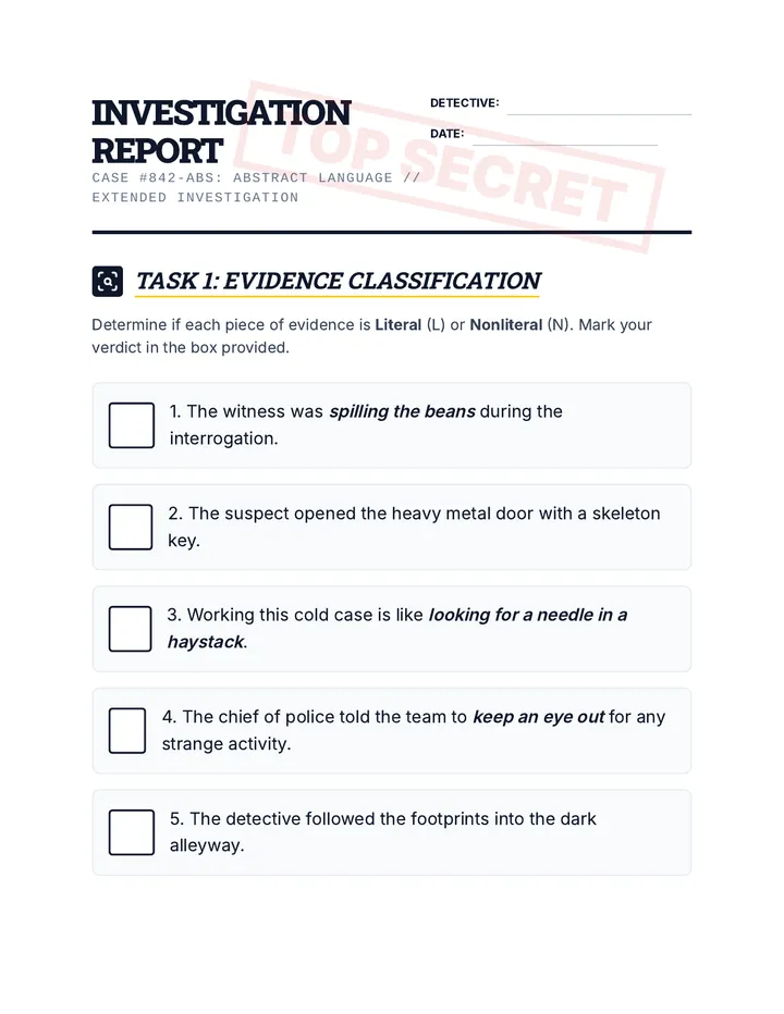Phrase Phantoms Worksheet