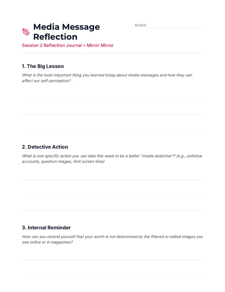 Mirror Mirror Session 2 Journal