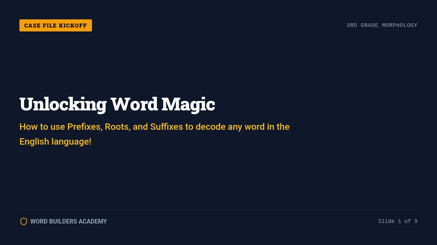 Word Builders Kickoff Slides