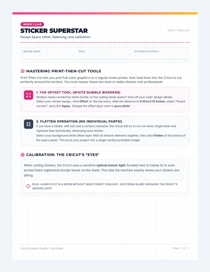 Sticker Superstar Handout