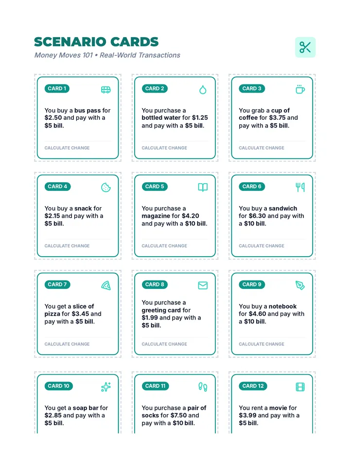 Real-World Spending Scenario Cards
