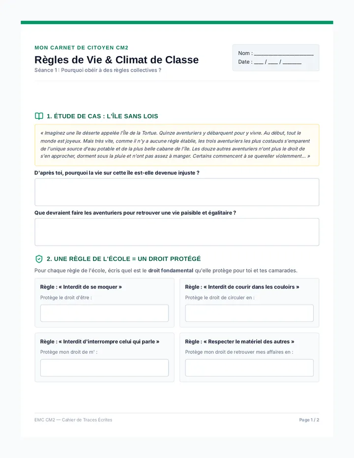 Regles de Vie Documents Eleves