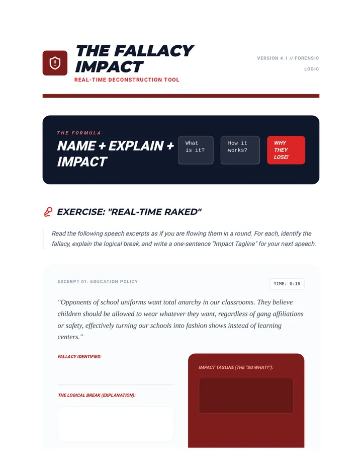 Fallacy Impact Worksheet