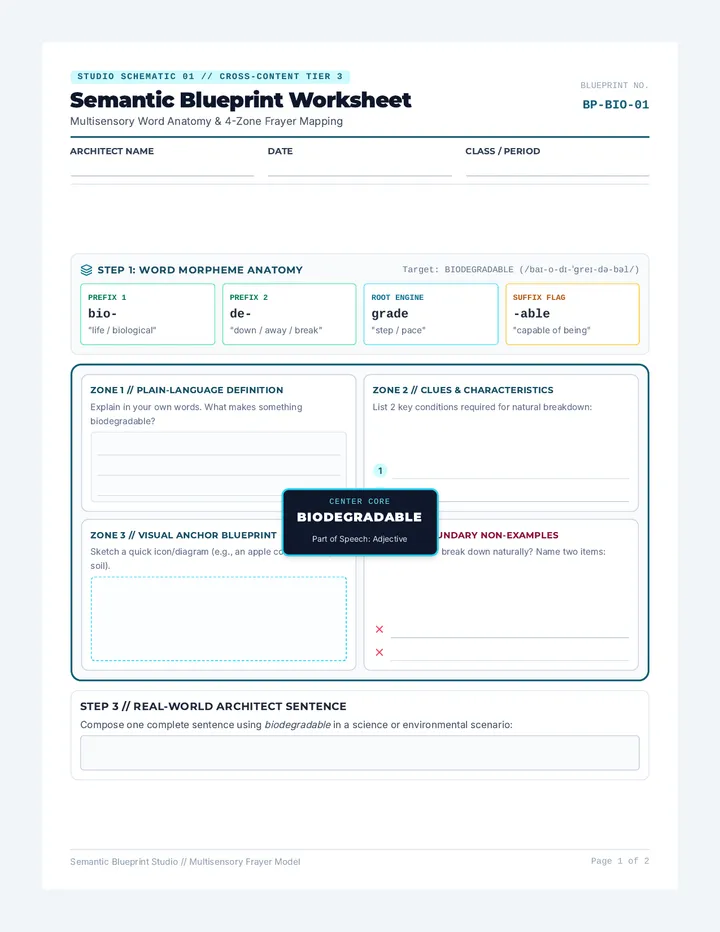 Semantic Blueprint Worksheet