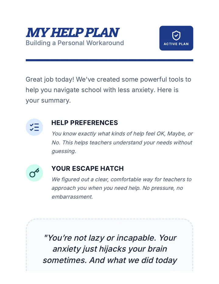 My Help Plan Takeaway