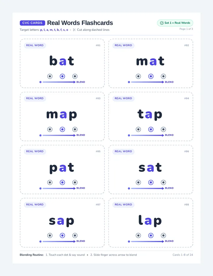 Real Words Flashcards