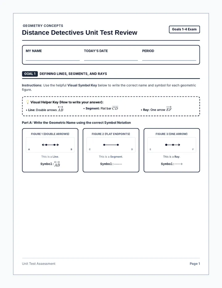 Unit Test Student Packet