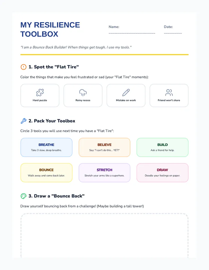 My Resilience Toolbox Worksheet