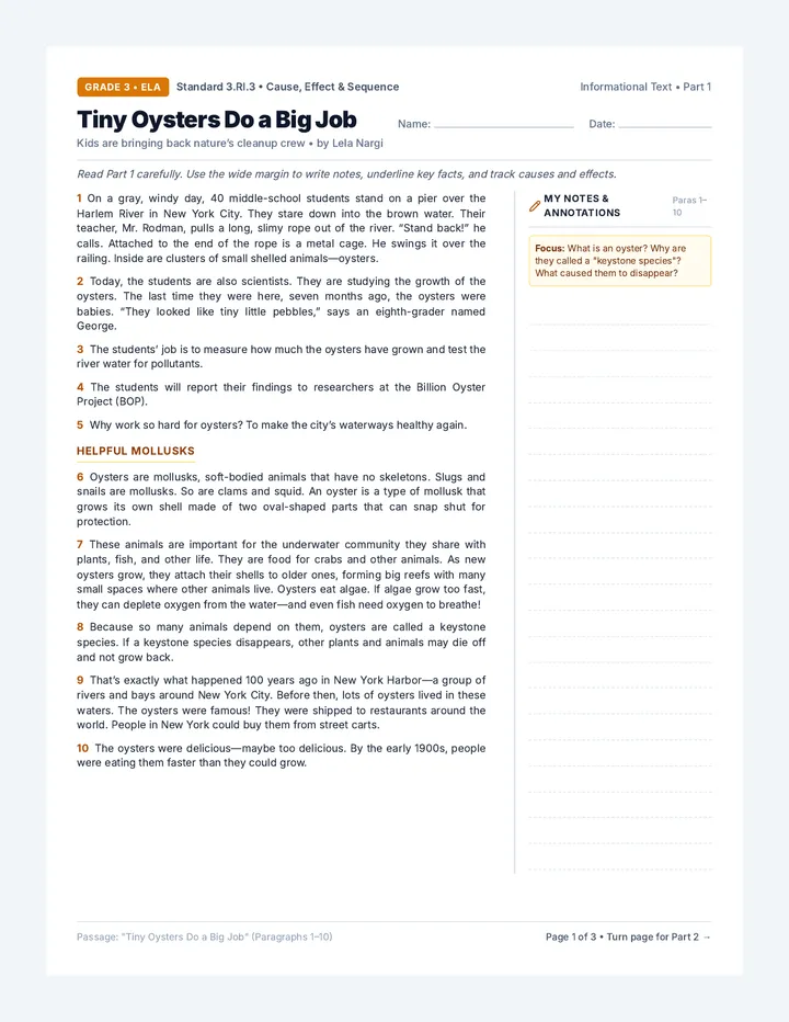 Living Wolves Reading Worksheet