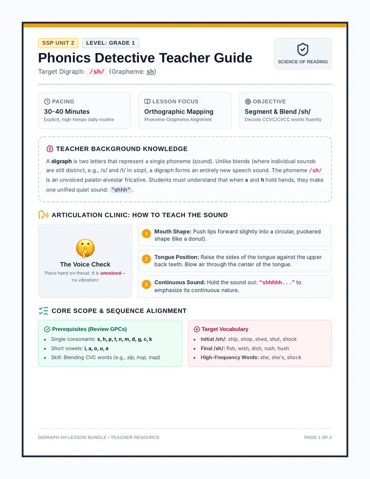 Phonics Detective Teacher Guide
