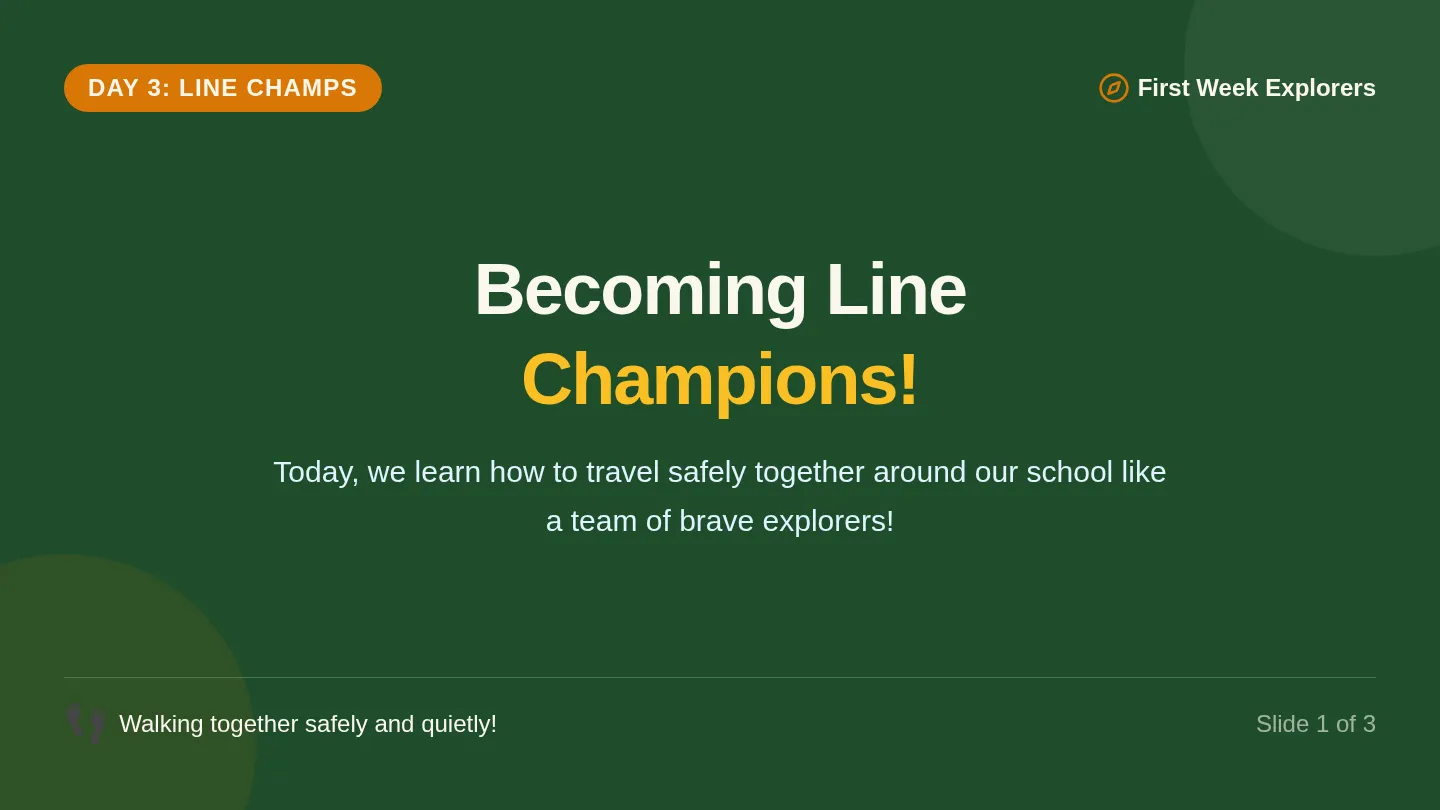 Line Up Champions Slides