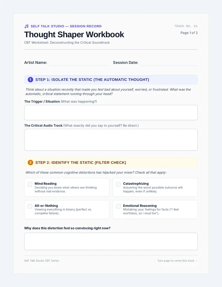 Thought Shaper Worksheet