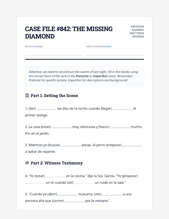 Case File Worksheet