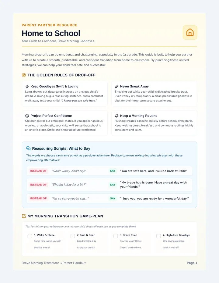 Home to School Handout