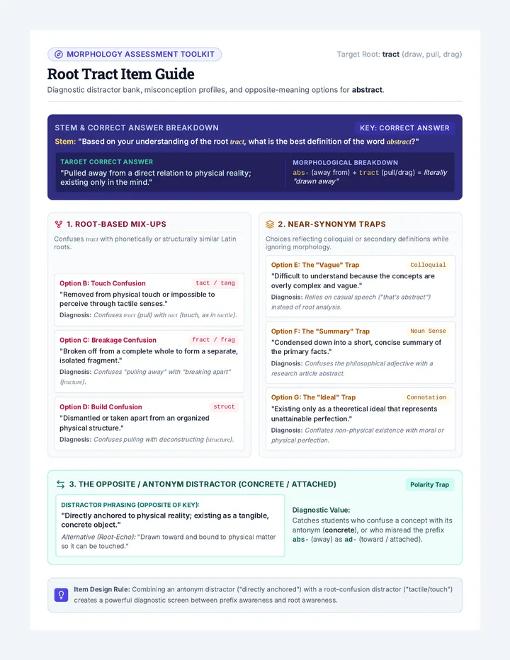 Root Tract Item Guide