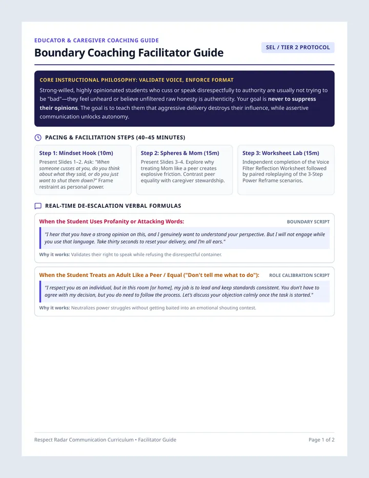 Boundary Coaching Facilitator Guide