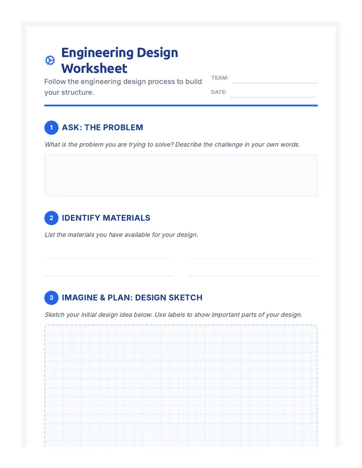 Engineering Design Worksheet