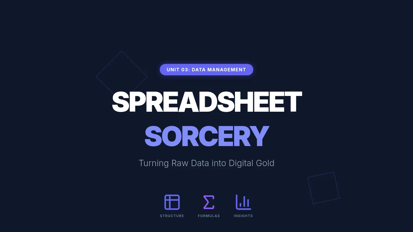 Spreadsheet Sorcery Slides
