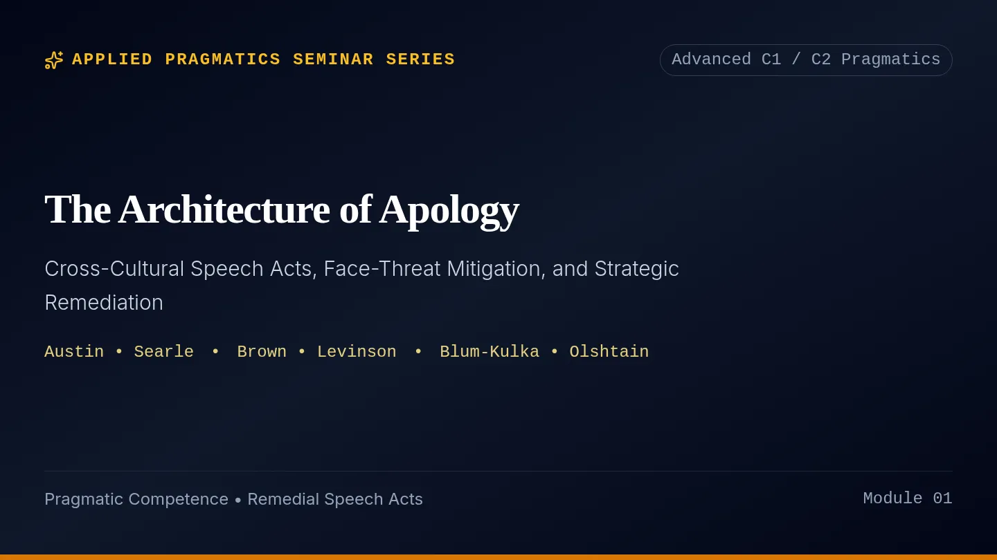 Apology Architecture Slides
