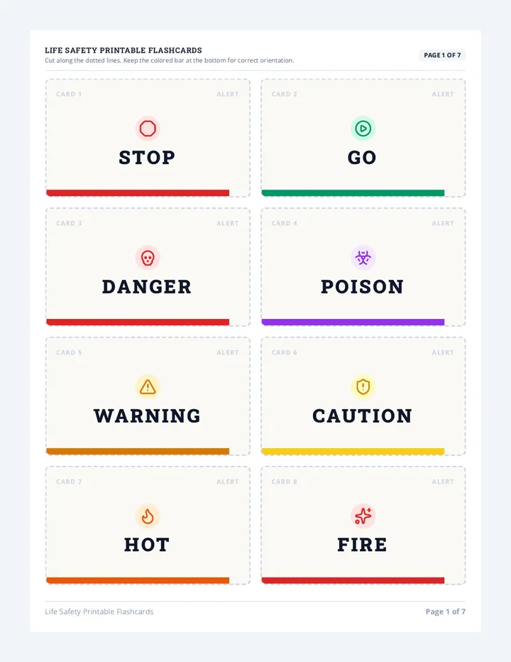 Printable Flashcard Set