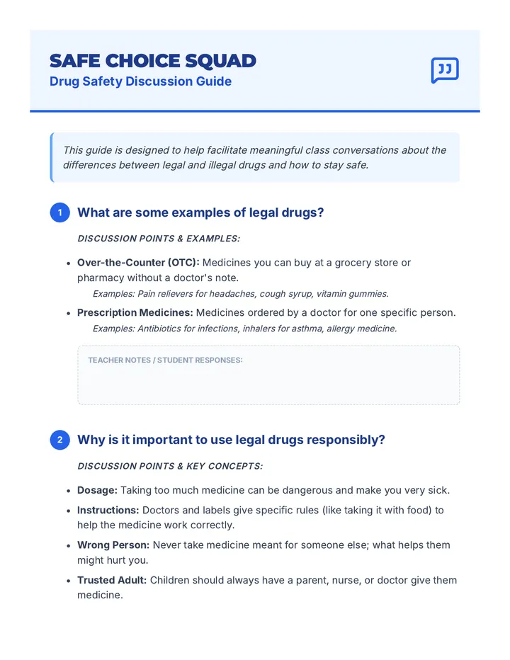 Drug Safety Discussion Guide