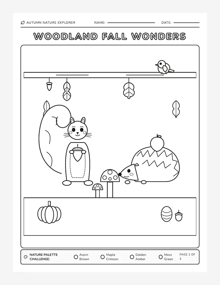 Fall Harvest Coloring Pages