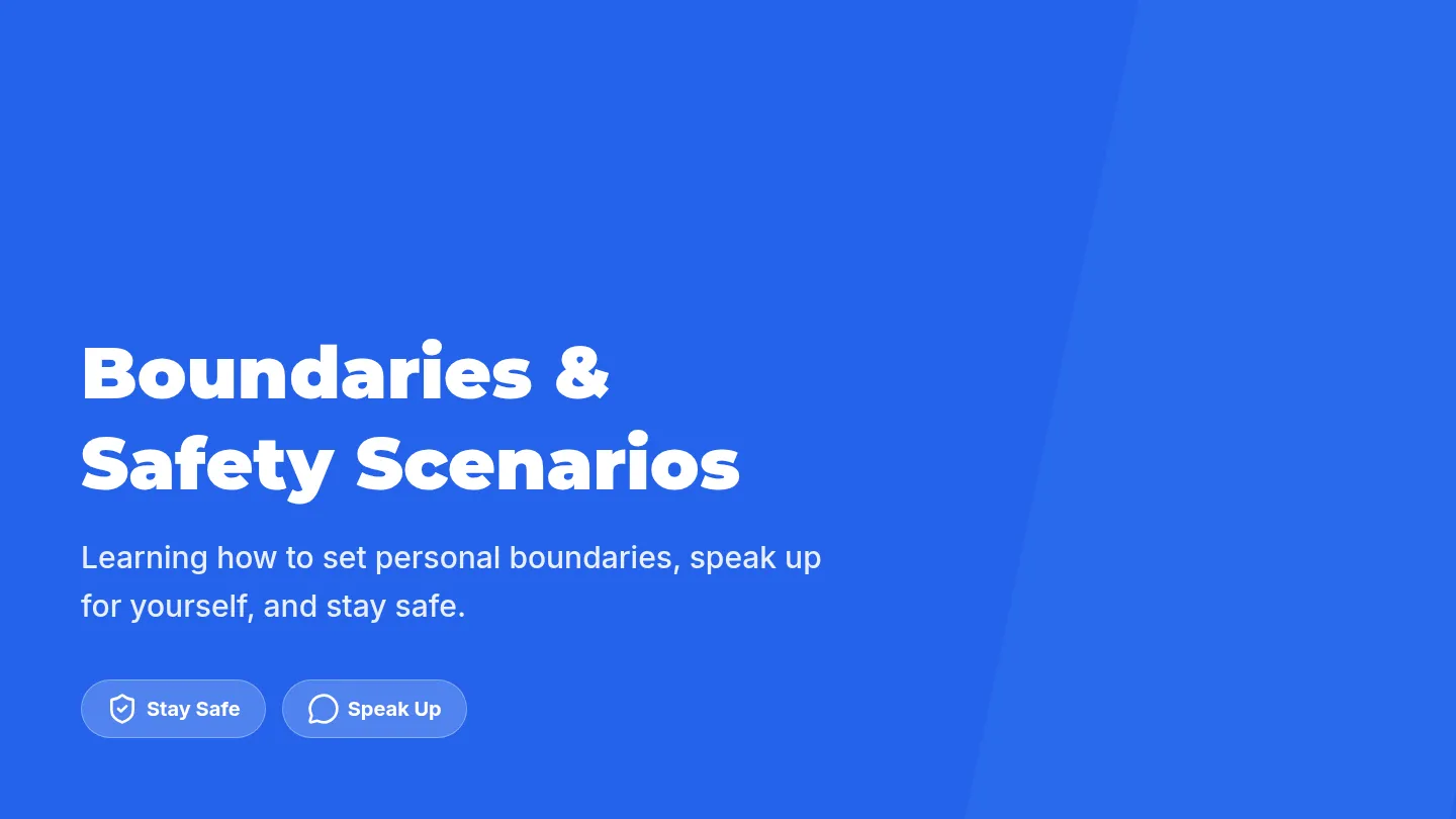 Boundaries and Safety Scenarios Slides
