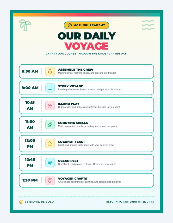 Daily Voyage Tracker Poster