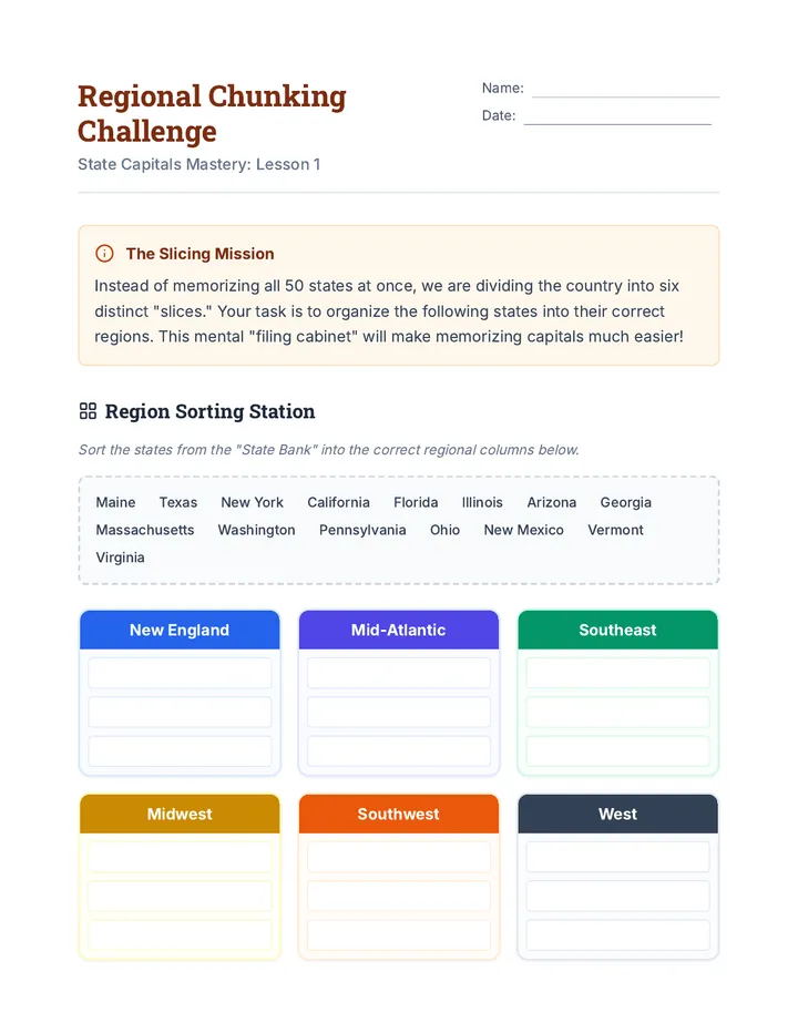 Regional Chunking Worksheet