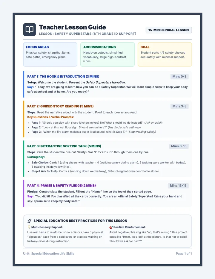 Safety Superstars Teacher Guide
