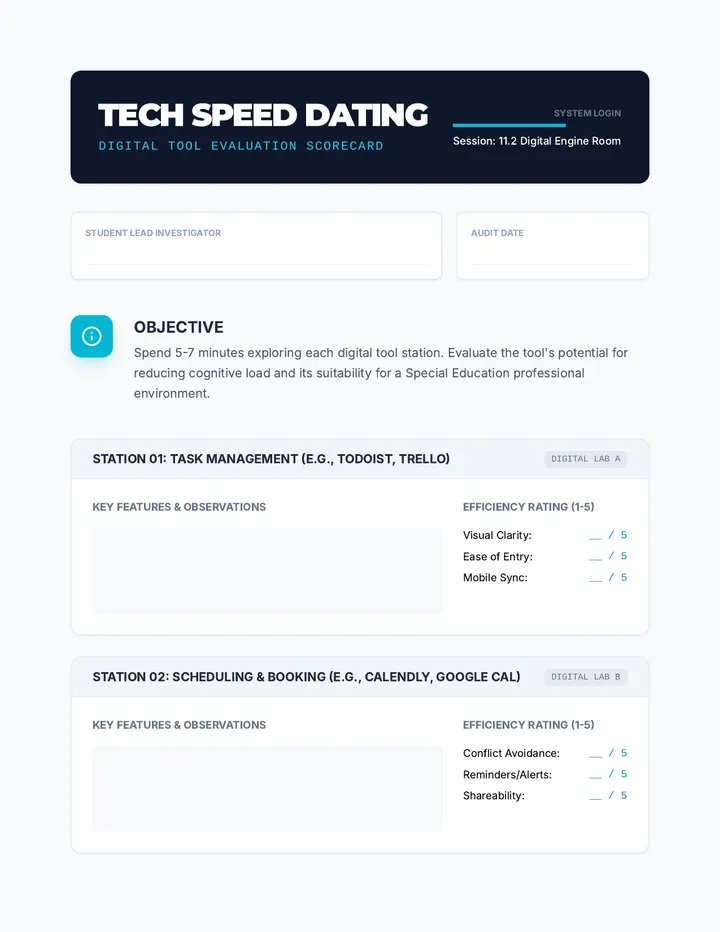 Tech Speed Dating Handout