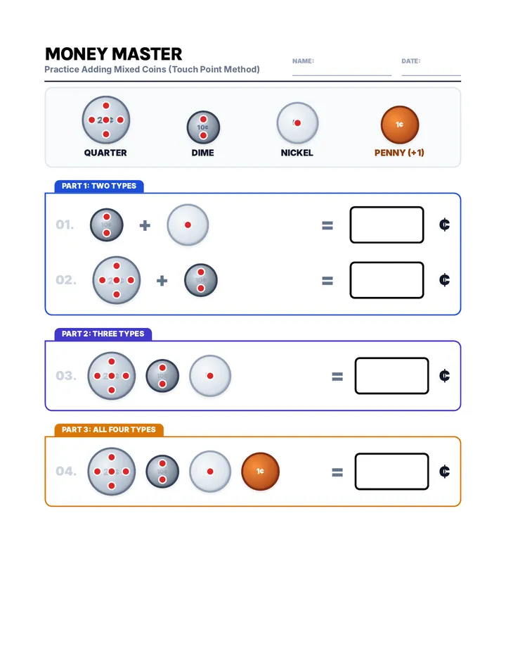 Money Master Worksheet