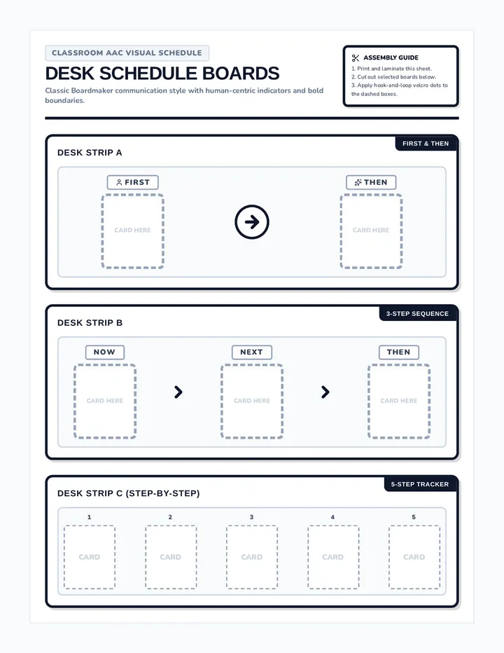 Task Tracker Desk Strips