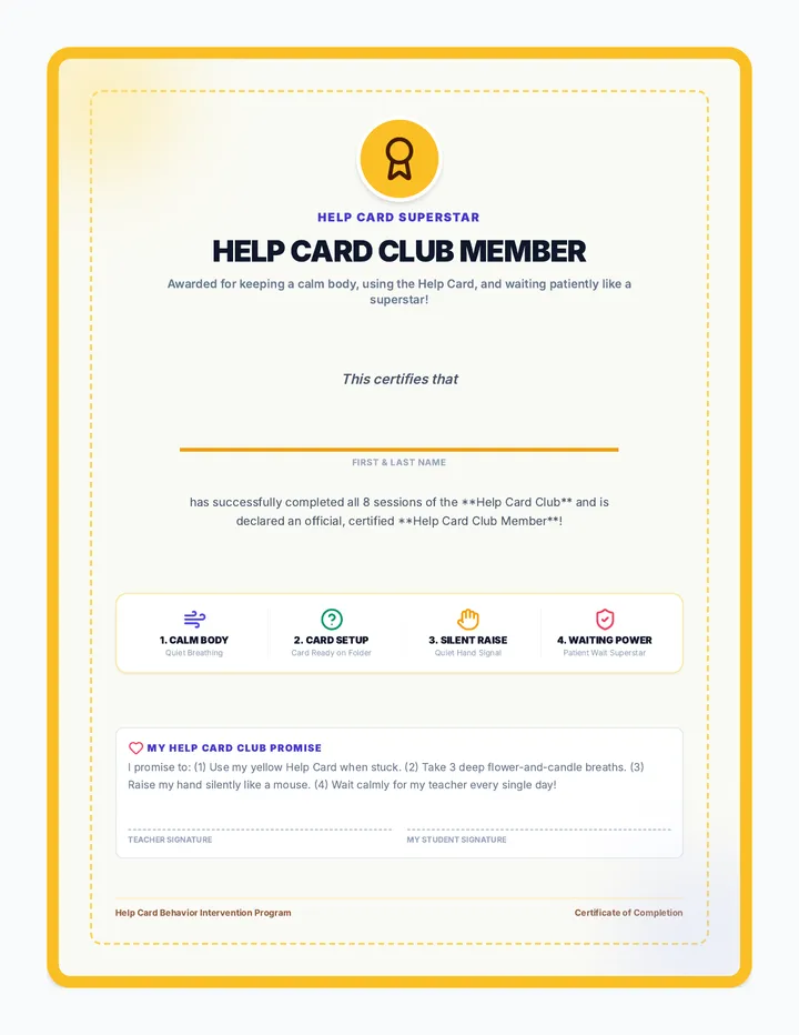Club Celebration Certificate