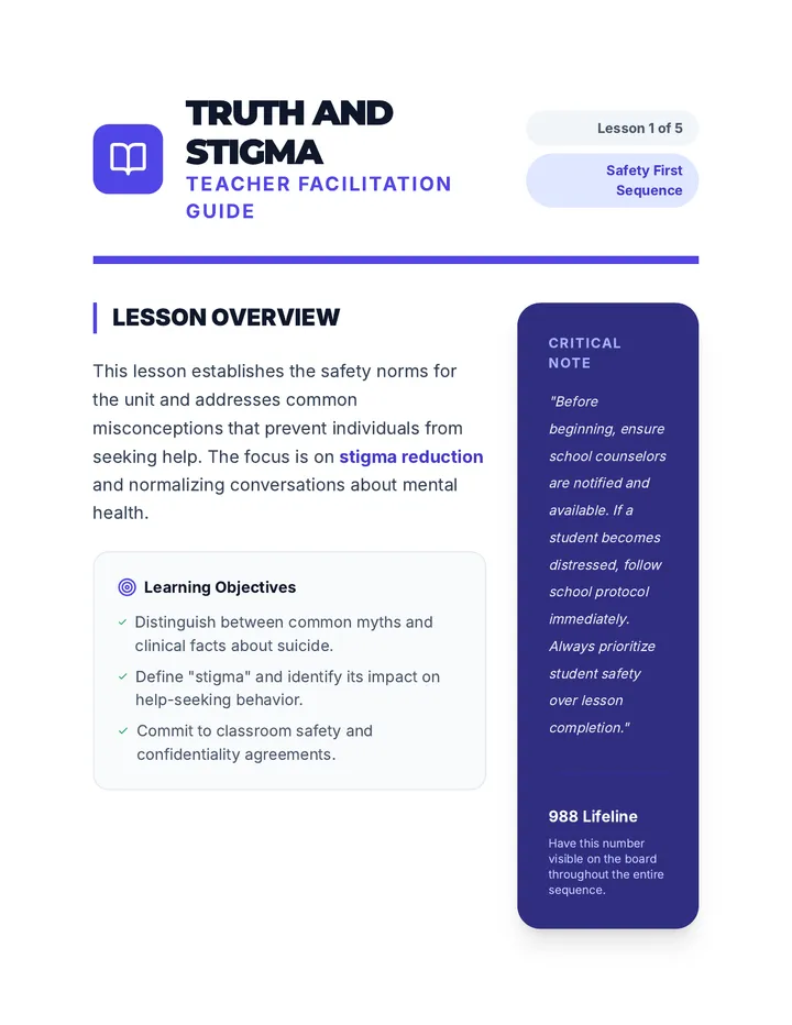 Truth and Stigma Teacher Guide