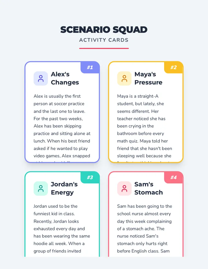 Scenario Squad Cards