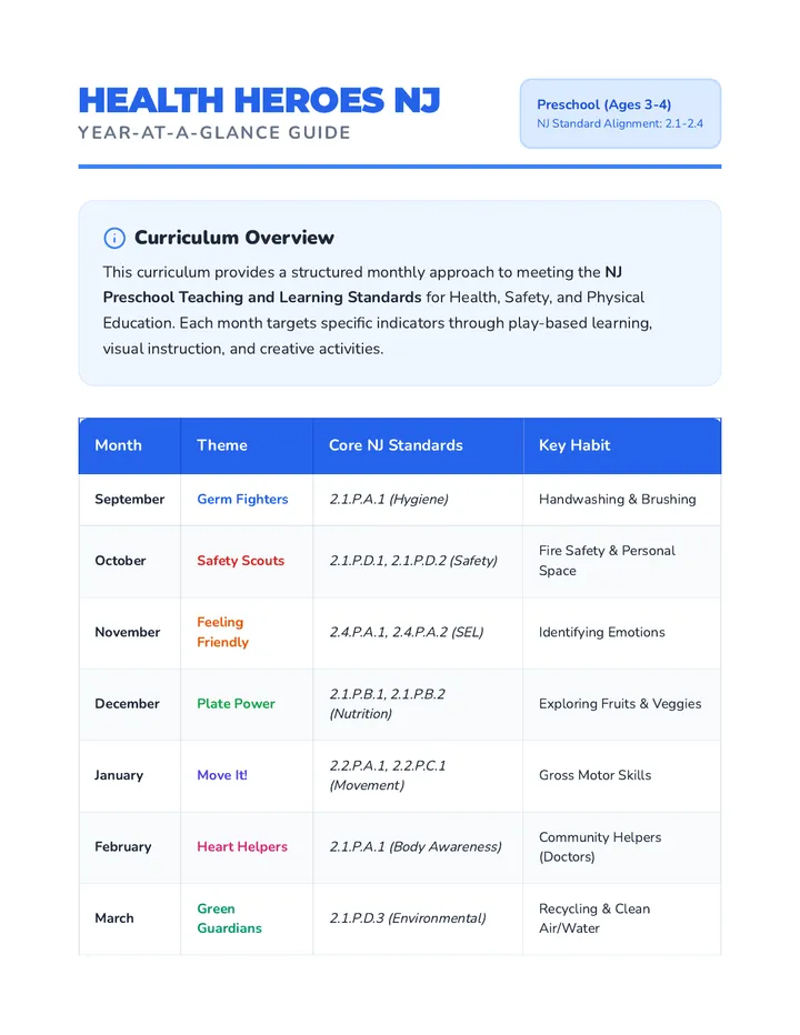 Health Heroes Year Planner