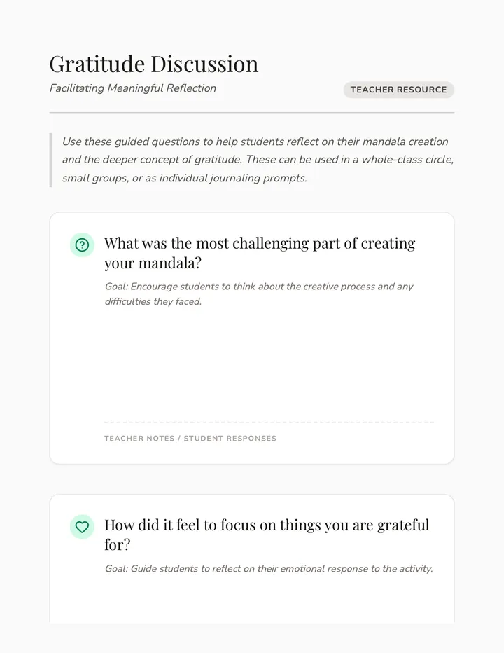 Gratitude Discussion Guide